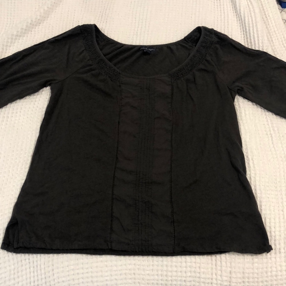 American Eagle Gray Bohemian Top